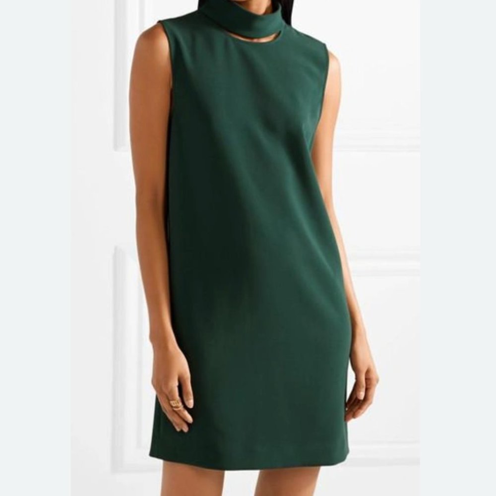 Theory Dark Green Sleeveless Midi Dress